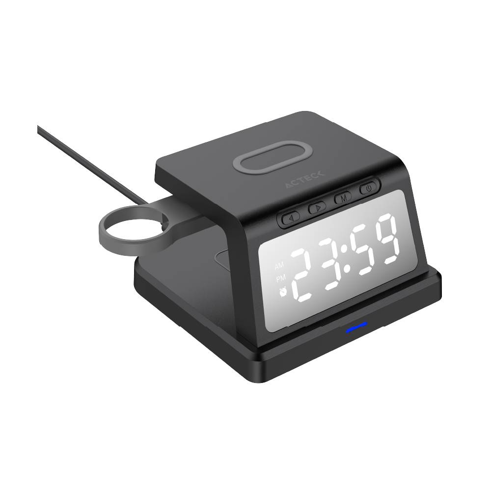 Cargador con Reloj para Escritorio ENERGON S MATE CI730 Acteck -