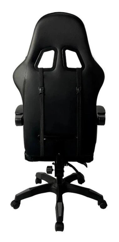 SILLA GAMER BALAM RUSH POWER RUSH V2 BLACK EDITION / TELA Y PIEL SINTETICA / RECLINABLE / MAX 120 KG / NEGRO / BR-934534