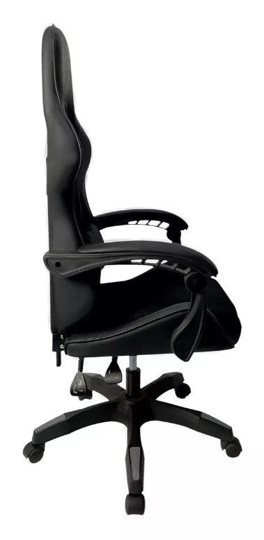 SILLA GAMER BALAM RUSH POWER RUSH V2 BLACK EDITION / TELA Y PIEL SINTETICA / RECLINABLE / MAX 120 KG / NEGRO / BR-934534