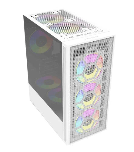 GABINETE BALAM RUSH GAMER MEDIA TORRE DRAGONFLYII GM740 ATX M-ATX MINI-ITX CRISTAL MALLA BLANCO BR-935999