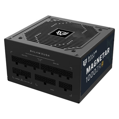 FUENTE DE PODER GAMER BALAM RUSH MAGNETAR 1000ZR / 1000 W / ATX 3.0 / FULL MODULAR / CERTIFICADA 80 PLUS GOLD / BAJO NIVEL DE RUIDO / UVP, OVP, OPP Y SCP / NEGRO / BR-940306