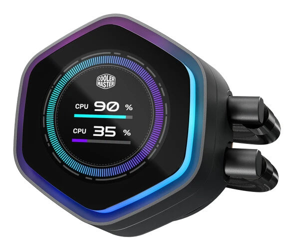 DISIPADOR DE ENFRIAMIENTO LIQUIDO COOLER MASTER MASTERLIQUID ATMOS II LCD 240 / ARGB / NEGRO / GAMER
