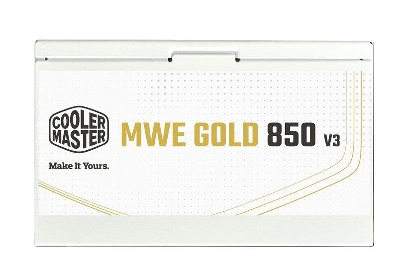 FUENTE DE PODER COOLER MASTER 850W / BLANCO / MWE V3 ATX 3.1 / 80PLUS GOLD CERTIFICADA / NO MODULAR / GAMER