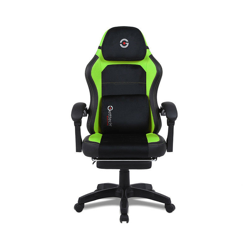 Silla Gamer Getttech GAR-GAOPY-G2-GR asiento acolchado, Reposa-brazos Si, Material Espuma, Color Negro, Verde