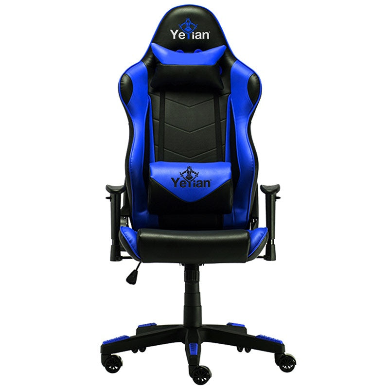 Silla Gamer Yeyian YAR-9863A asiento duro, Reposa-brazos Si, Material Nylon, Poliuretano, Base Metal, Color Negro, Azul