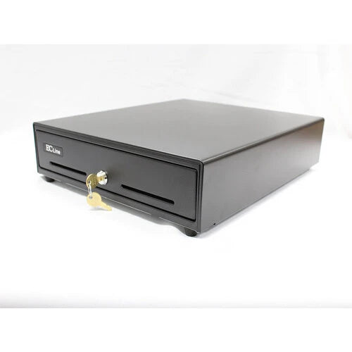 CAJON DE DINERO EC LINE JUNIOR EC-G5100-II, NEGRO, COMPARTIMENTOS 4 BILLETES - 8 MONEDAS, RJ11
