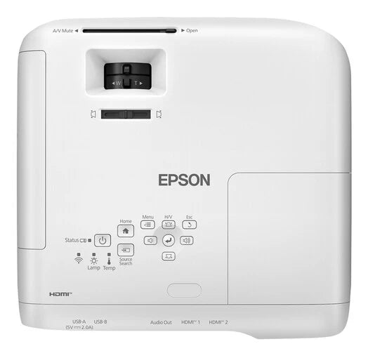 VIDEOPROYECTOR EPSON POWERLITE FH54+, 3LCD, FULL HD, 4100 LUMENES, USB, HDMI, WIFI MIRACAST
