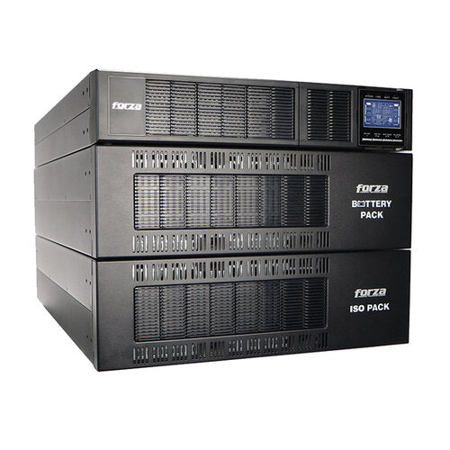 UPS DOBLE CONVERSION EN LINEA FORZA FDC-106KMR-ISO CON CAPACIDAD DE 6000VA / 6000W ISO FP 1 TRANSFORMADOR ESCALABLE TORRE 120-240V TORRE - BASTIDOR
