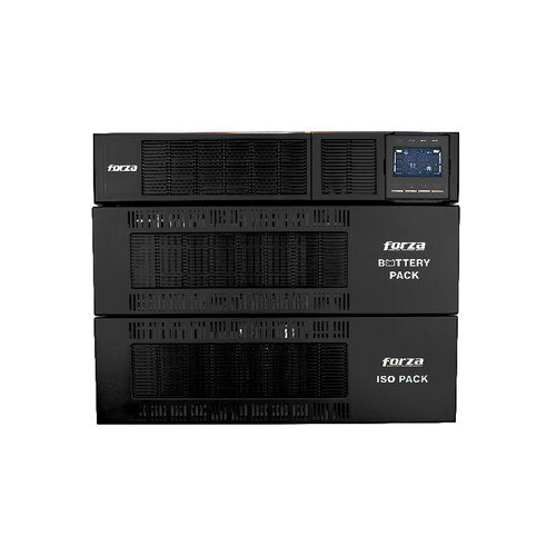 UPS DOBLE CONVERSION EN LINEA FORZA FDC-110KMR-ISO CON CAPACIDAD DE 10.000VA / 10.000W ISO FP 1 TRANSFORMADOR ESCALABLE TORRE 120-240V TORRE - BASTIDOR