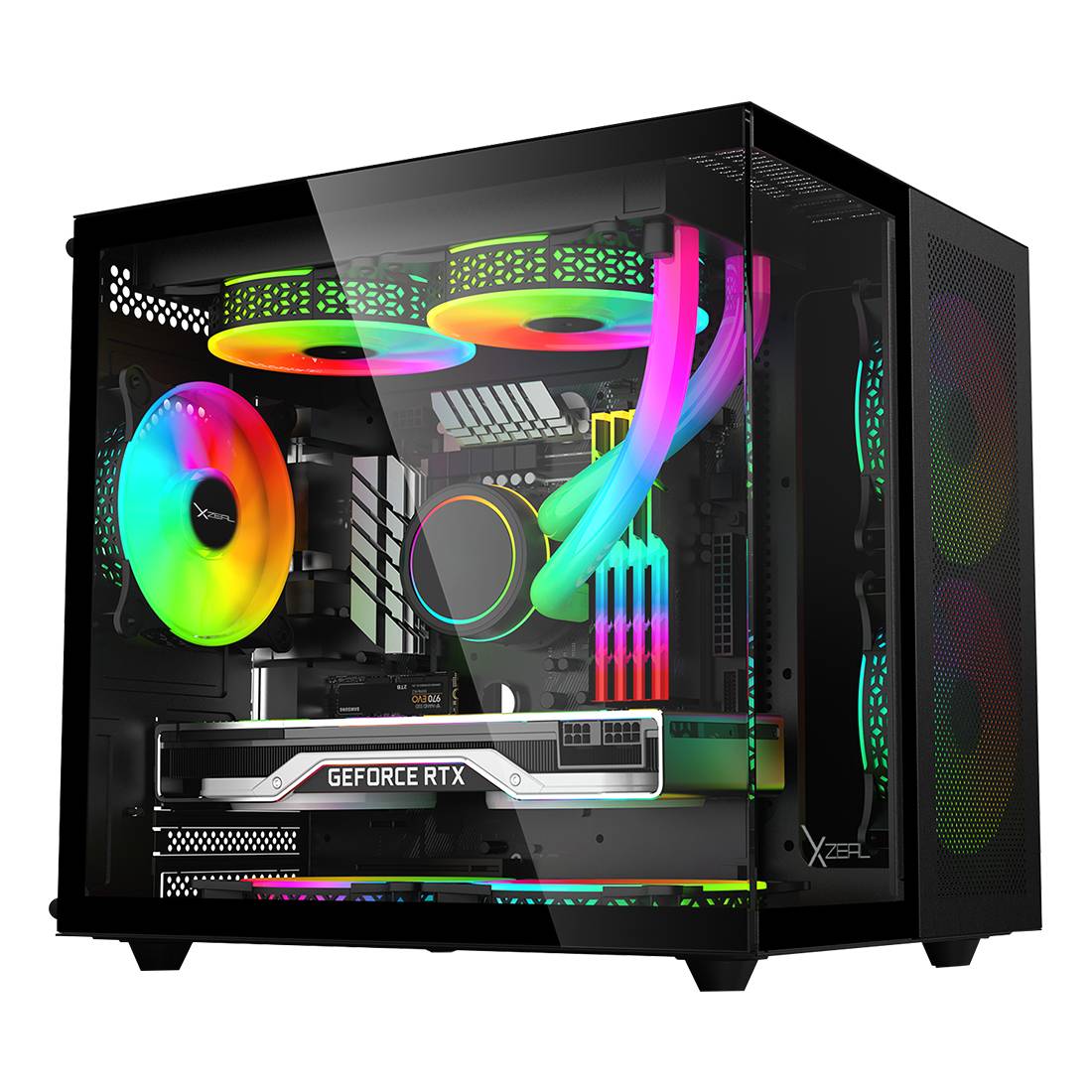 Gabinete CUBO GAMER CXi1 Negro. XZGAMC1B -