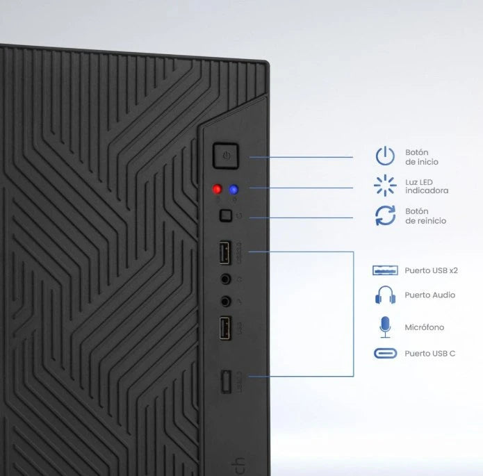 GETTTECH PC DESKTOP SERIES VITRO S N100A-24M, INTEL N100, 8GB RAM DDR4, 240GB SSD