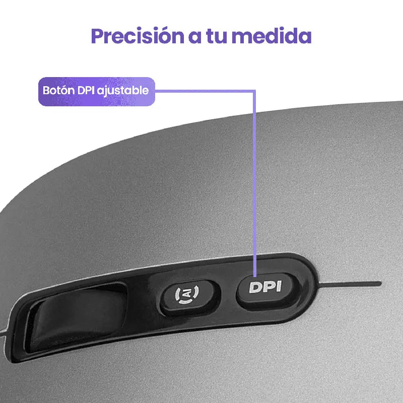 MOUSE INALAMBRICO GETTTECH IA COPILOT (GRIS METALICO) GGM-OCOBW-MT