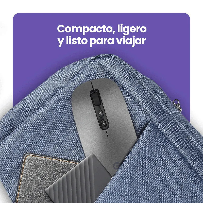 MOUSE INALAMBRICO GETTTECH IA COPILOT (GRIS METALICO) GGM-OCOBW-MT