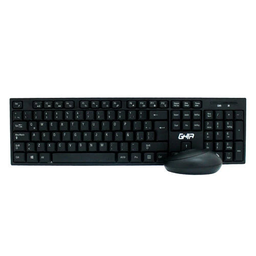 COMBO TECLADO MULTIMEDIA Y MOUSE OPTICO GHIA / GT5000 / INALAMBRICO / RECEPTOR USB / NEGRO