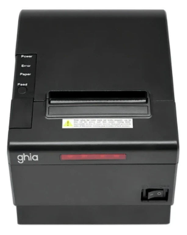 MINIPRINTER TERMICA COCINA GHIA GTP802 / 80 MM / ALARMA LUZ Y SONIDO / USB, ETHERNET, RJ11 / AUTOCORTADOR / 150MMS / NEGRA