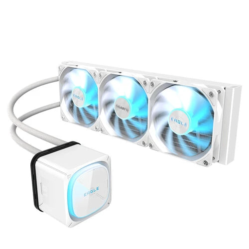 DISIPADOR LIQUIDO GIGABYTE GIGABYTE EAGLE 360 ICE / SOCKET INTEL 1851, 1700 / AMD AM5, AMD4 / 3X 120MM / COLOR BLANCO / GAMER