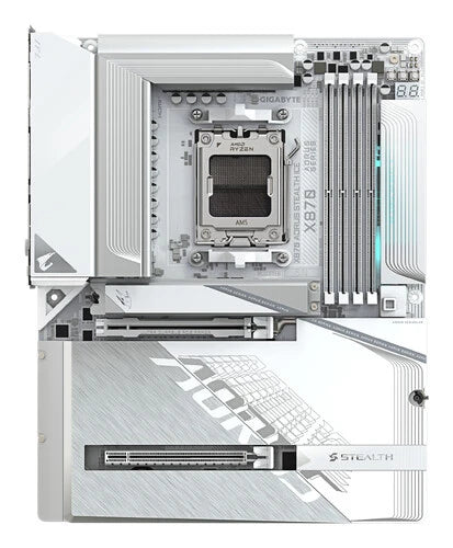 TARJETA MADRE GIGABYTE X870 A STEALTH ICE / SOCKET AM5 / DDR5 X 4 / WIFI 7 / ATX / GAMA ALTA