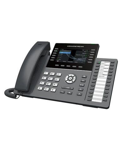 TELEFONO IP GRANDSTREAM GRP2636 / 12 LINEAS, 6 CUENTAS SIP, WIFI DOBLE BANDA, PUERTOS GIGABIT, GDMS, POE, COLOR NEGRO