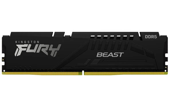 MEMORIA RAM KINGSTON DIMM DDR5 16GB 6000MT/S FURY BEAST BLACK EXPO CL36 288PIN 1.25V C/DISIPADOR DE CALOR P/PC/GAMER/ALTO RENDIMIENTO KF560C36BBE2-16