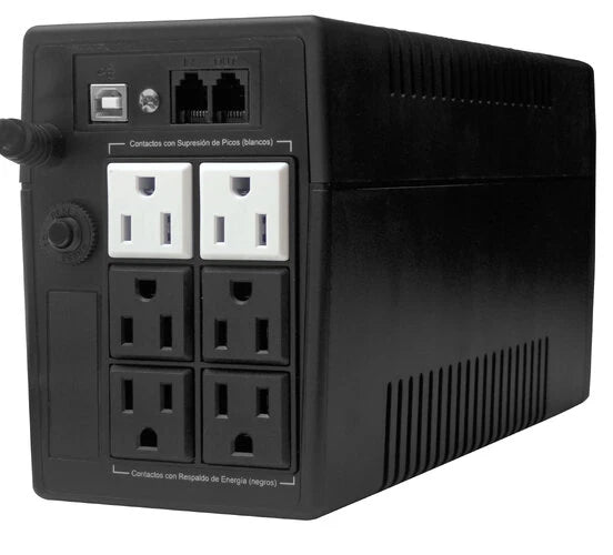 NO BREAK UPS KOBLENZ 5516 USB R / 550 VA / 330 W / INTERACTIVO MONOFASICO 120 V / 4 NEMA 5-15 R RESPALDO Y 2 NEMA 5-15 R CON SUPRESION DE SOBRETENSION / GARANTIA 2 AÑOS INCLUYENDO BATERIA