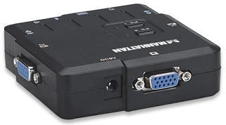 SWITCH KVM ,MANHATTAN,151252, DESKTOP USB 2:1 CON CABLES+AUDIO