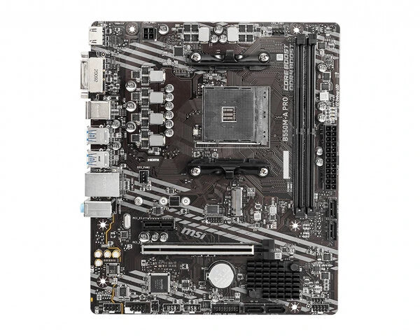 MB MSI B550 AMD S-AM4 3A GEN/2XDRR4 3200MHZ/PCIE 4.0/HDMI/DVI/4XUSB 3.2/M.2/MICRO ATX/GAMA MEDIA