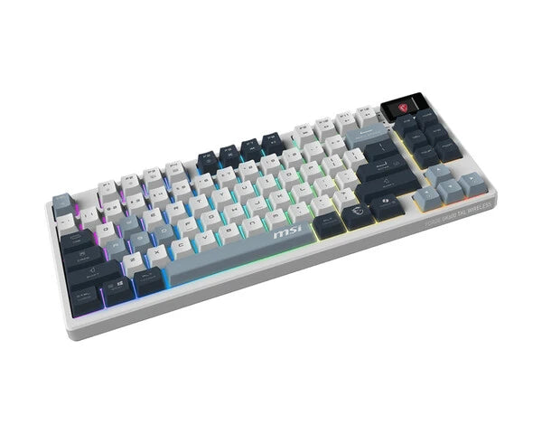 TECLADO INALMBRICO MSI FORGE FORGE GK600 TKL W SKY US INALMBRICO / BLUETOOTH / USB 2.0 / RGB