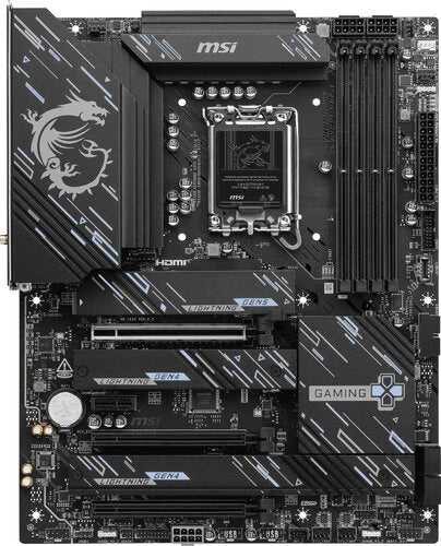 Tarjeta Madre MSI Z890 GAMING PLUS WIFI - Socket LGA 1851 - 4x DDR5 - 4800/6400(OC)/9200(OC) MHz - HDMI - DisplayPort - USB 2.0 - ATX