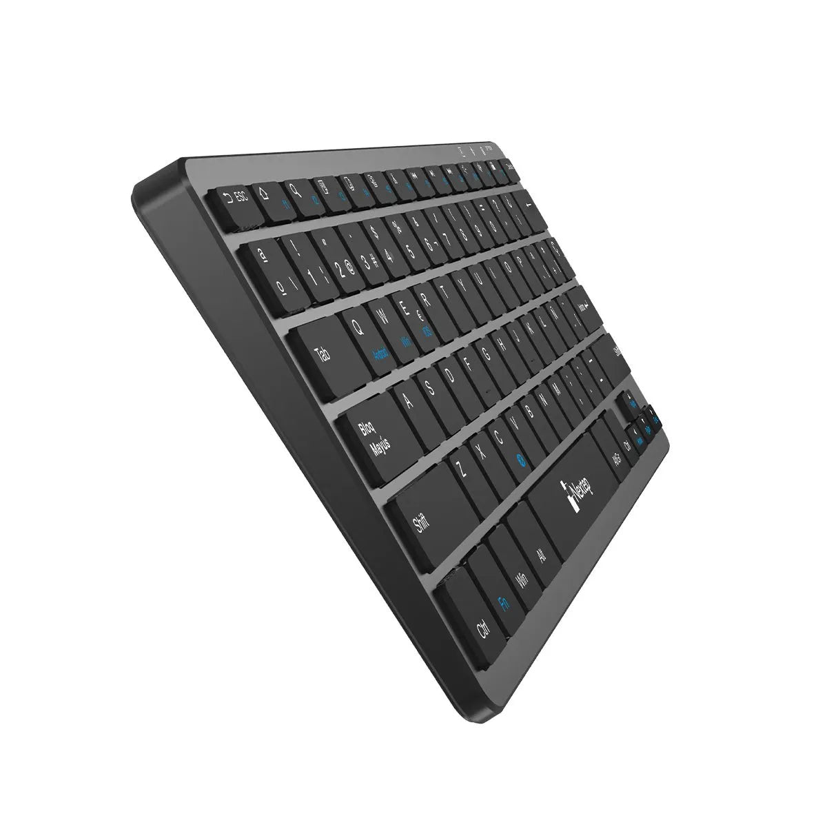 TECLADO NEXTEP INALAMBRICO Y COMPACTO, RECARGABLE, BLUETOOTH, COLOR NEGRO NE-415M