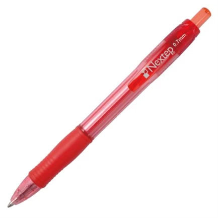 BOLIGRAFO GEL RETRACTIL NEXTEP MEDIANO 0.7mm COLOR ROJO C/6 NE-062R