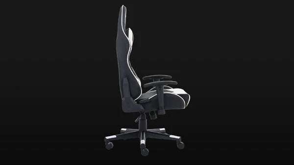 SILLA OCELOT GAMING OSB-04 / VINIPIEL / BASE NYLON AJUSTABLE / DESCANSABRAZOS 2D / PISTON CLASE 4 / RECLINABLE 90-155 GRADOS / HASTA 150KG / COJINES LUMBAR Y CERVICAL / COLOR NEGRO CON BLANCO