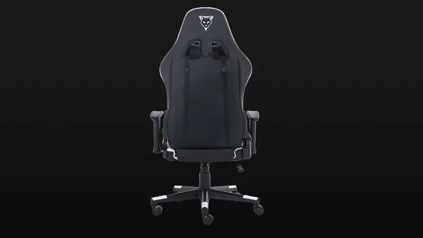 SILLA OCELOT GAMING OSB-04 / VINIPIEL / BASE NYLON AJUSTABLE / DESCANSABRAZOS 2D / PISTON CLASE 4 / RECLINABLE 90-155 GRADOS / HASTA 150KG / COJINES LUMBAR Y CERVICAL / COLOR NEGRO CON BLANCO