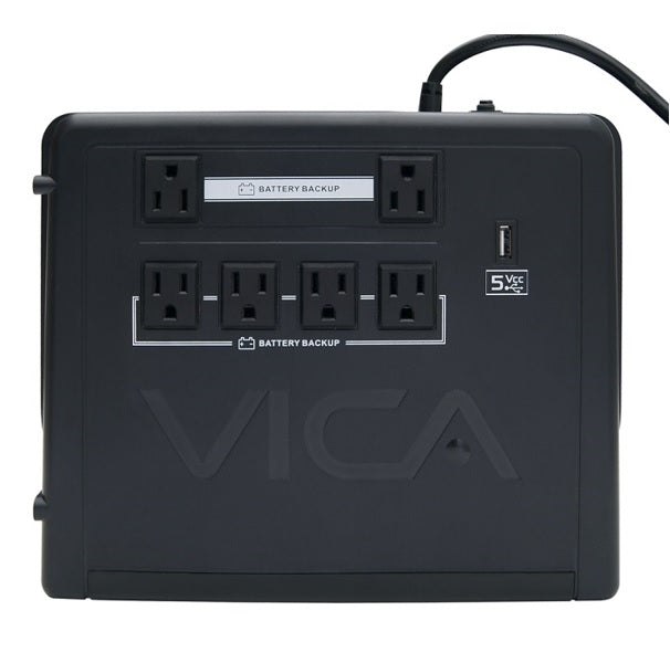 NO BREAK/UPSVICA 900VA/500W 6TOMAS, 1 PUERT USB, PANTALLA LCD (REV900)