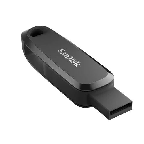 MEMORIA SANDISK 64GB USB 3.2 GEN1 PHONE DRIVE PARA ANDROID TIPO-C/TIPO A NEGRO GIRATORIA SDDDC6-064G-G46