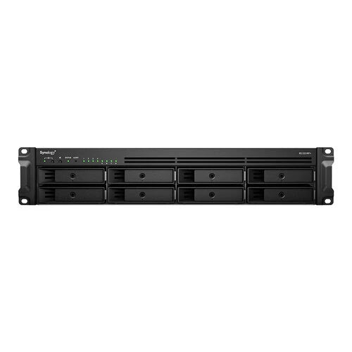 NAS SYNOLOGY RS1221RP+ /FUENTE REDUNDANTE/8 BAHIAS EXPAN HASTA 12 CON UNIDAD DE EXPANSIN RACK 2U/ NUCLEO CUADRUPLE 2.2GHZ/ AMD RYZEN V1500B /4GB DDR4 AMPLIABLE A 32GB/LAN GIGABIT X4/USB 3.2 X2/HOTSWA