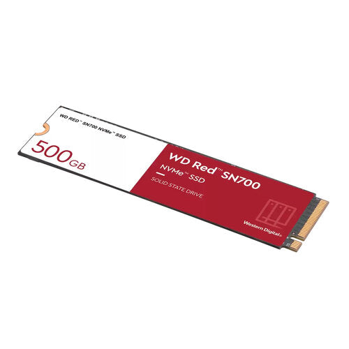 UNIDAD DE ESTADO SOLIDO SSD INTERNO WD RED SN700 500GB M.2 2280 NVME PCIE GEN3 X4 LECT.3430MBS ESCRIT.2600MBS NAS  WDS500G1R0C
