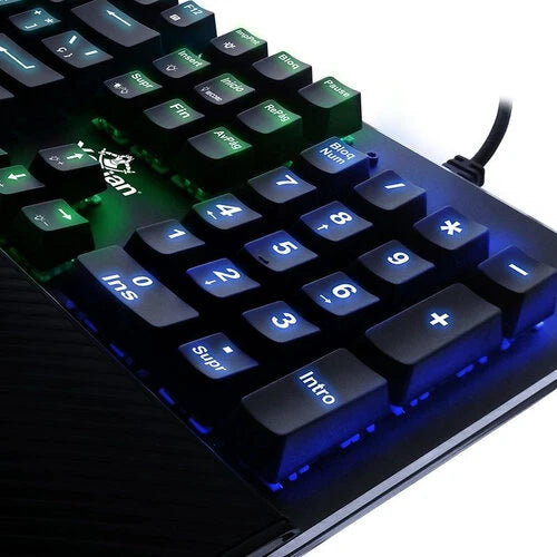 TECLADO GAMING YEYIAN YAT1801 FLARE SERIE 2000 SWITCH AZUL