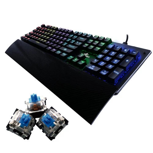 TECLADO GAMING YEYIAN YAT1801 FLARE SERIE 2000 SWITCH AZUL