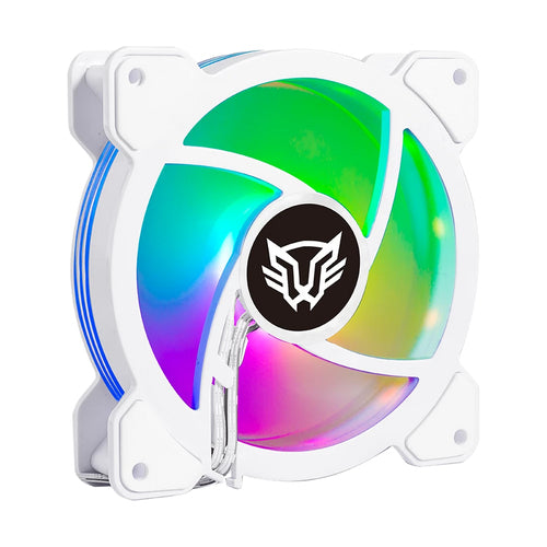 KIT VENTILADORES BALAM RUSH EOLOX BLAZE EX50KW / 3 PIEZAS / FLUJO DE AIRE 28.76 CFM / SILENCIOSO / 1500 RPM / ILUMINACION RGB / 3 PINES / 120 X 25 MM / BLANCO / BR-937993