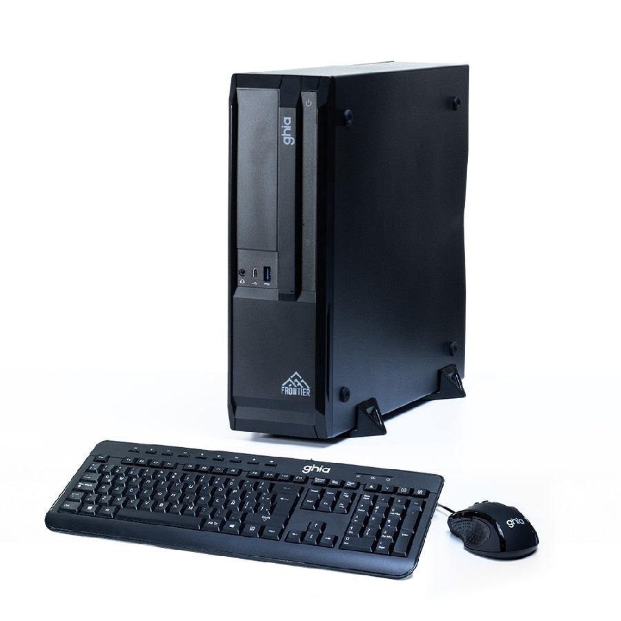 PC GHIA Frontier Slim 2.0 | AMD Athlon 3000G | 8GB DDR4 | 128GB SSD NVMe | Radeon Vega 3 | Win 11 Pro | Teclado y Mouse