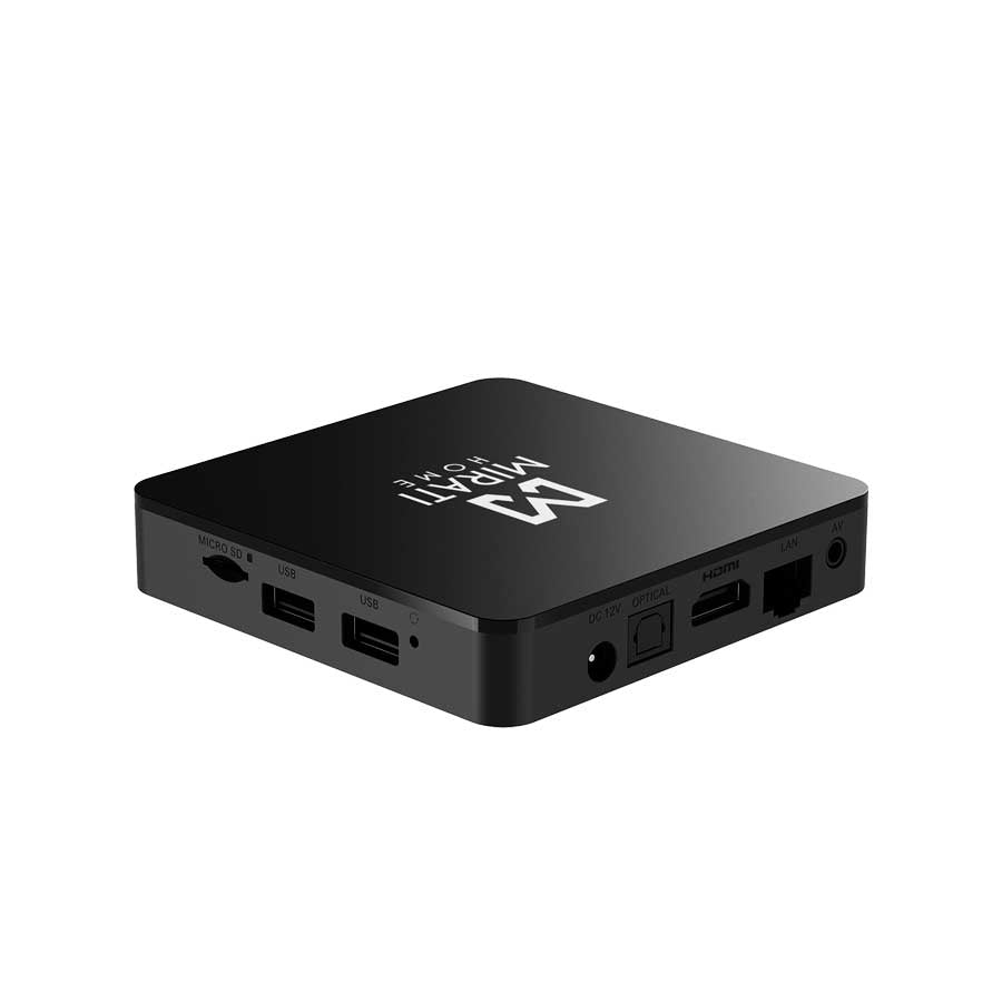 TV BOX MIRATI ANDROID TV 1O CERTIFICADO CON CHROMECAST BUILT IN Y GOOGLE ASISSTANT / 1GB RAM / 8GB ALMACENAMIENTO/ FULL HD/ HDMI/ USB /MICRO SD/ WIFI/ BT 4.2 / RJ45