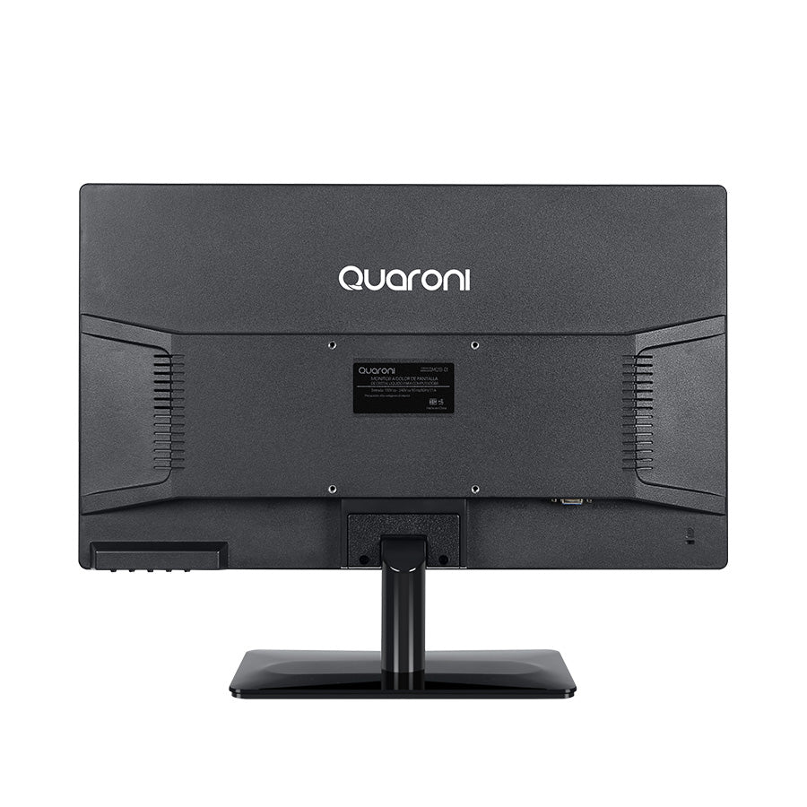 MONITOR LED HD QUARONI / 19.5 PULGADAS / RESOLUCION HD 1366X768 PX / VGA/HDMI / NEGRO