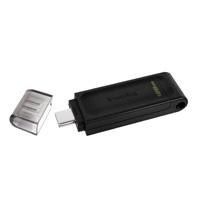 MEMORIA KINGSTON 128GB USB-C 3.2 GEN 1 ALTA VELOCIDAD / DATATRAVELER 70 NEGRO