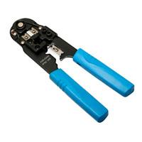 PINZA CRIMPEADORA BROBOTIX PARA PLUGS RJ45, BAJO IMPACTO, AZUL